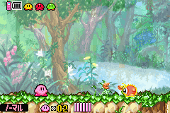Hoshi no Kirby: Kagami no Daimeikyuu screenshot 4 for GameBoy Advance
